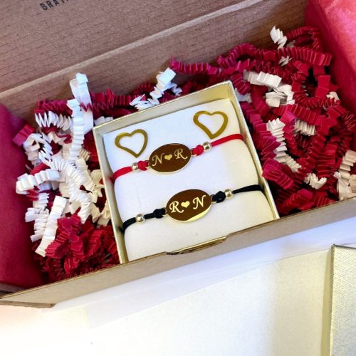 Set de 2 bratari cu inimioare si initiale la alegere BPC228 photo review